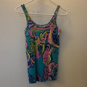Lilly Pulitzer Gigi - Teal and Pink Camisole